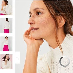 NWT Ann Taylor Mock Turtleneck Mixed Knit Sweater